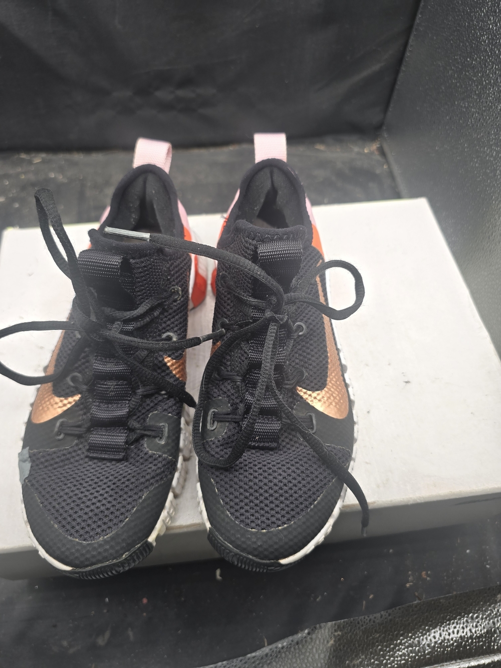 Nike Kids Black and Copper Lace-Up Sneakers